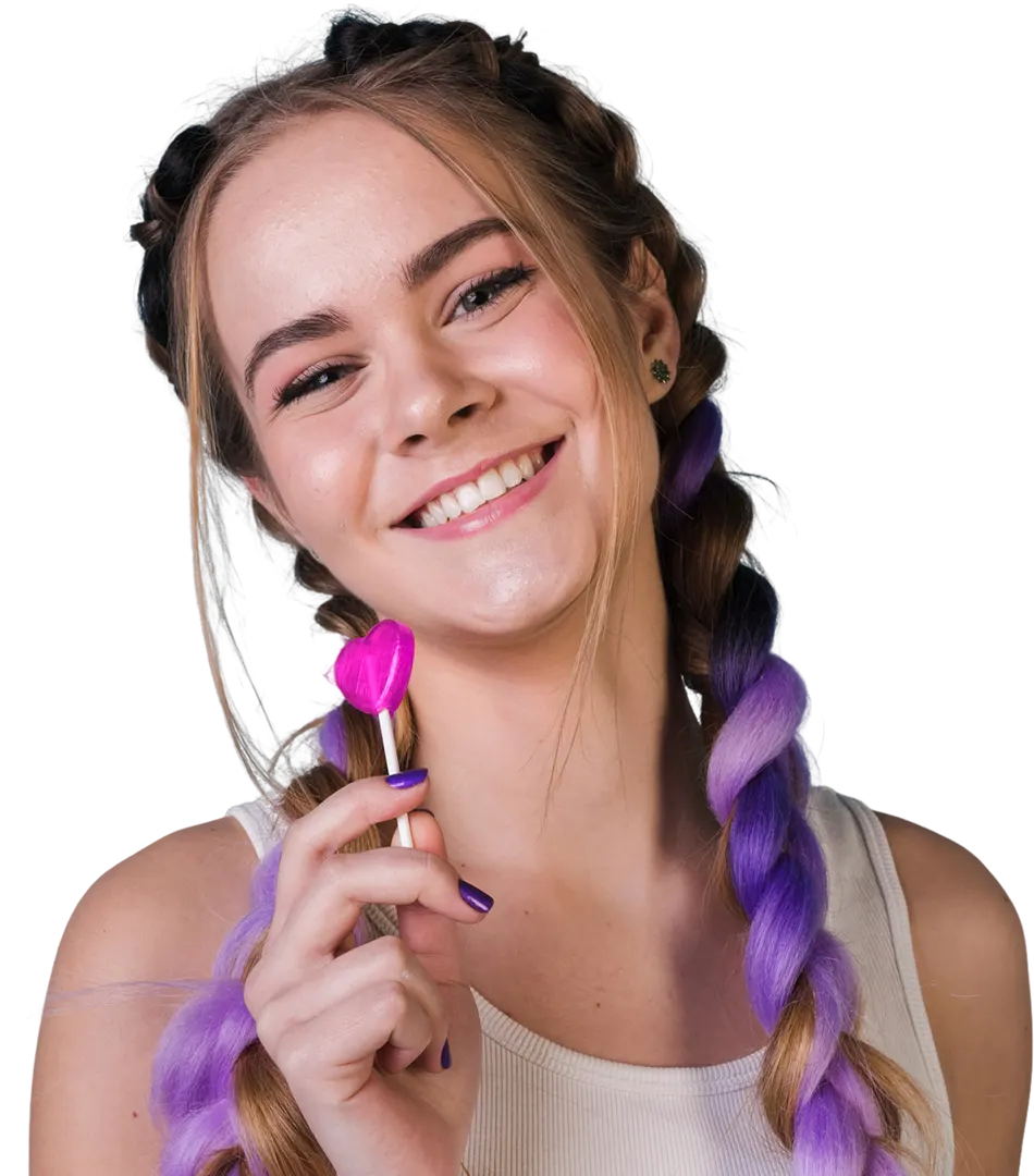 Purple Nail Polish Woman